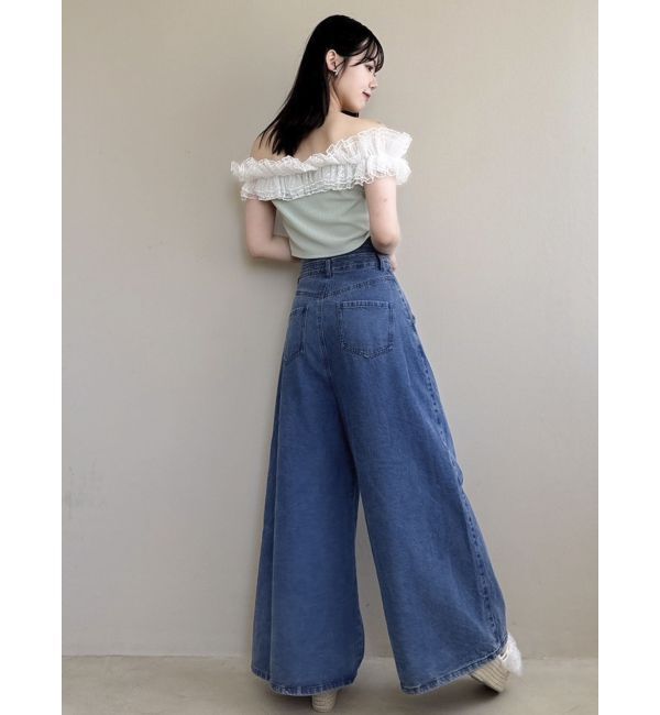 dazzlin「オーバーフリルフショルカットソー」|Tシャツ・カットソー|