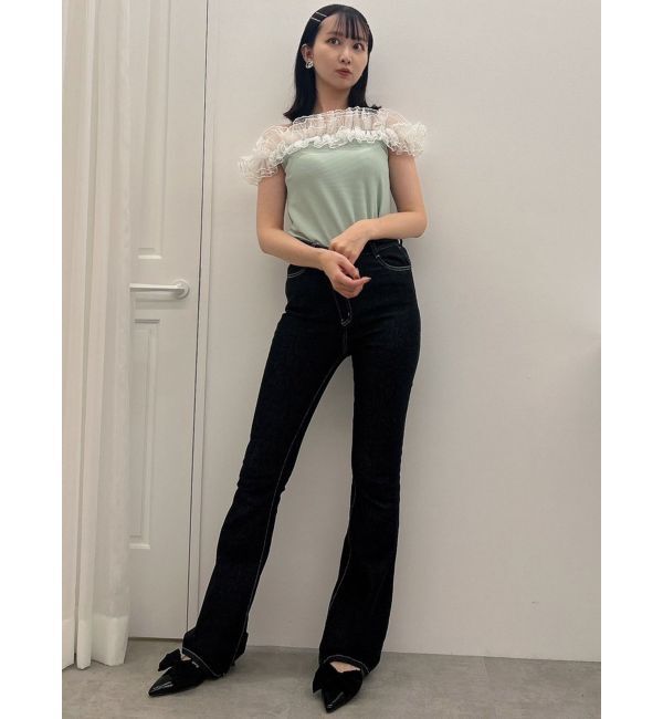 dazzlin「オーバーフリルフショルカットソー」|Tシャツ・カットソー|