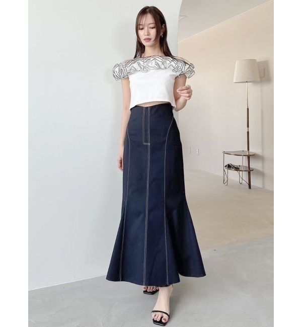 dazzlin「オーバーフリルフショルカットソー」|Tシャツ・カットソー|