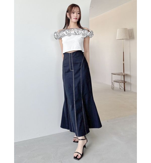 dazzlin「オーバーフリルフショルカットソー」|Tシャツ・カットソー|