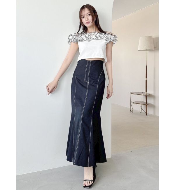 dazzlin「オーバーフリルフショルカットソー」|Tシャツ・カットソー|