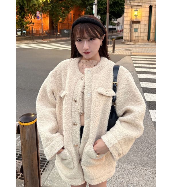 dazzlin「ボアフレンチブルゾン」|ブルゾン・スタジャン|