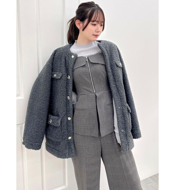 dazzlin「ボアフレンチブルゾン」|ブルゾン・スタジャン|