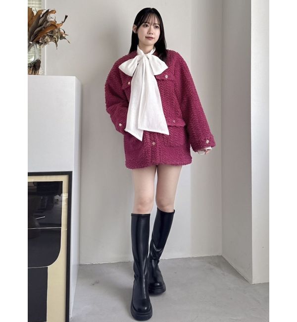 dazzlin「ボアフレンチブルゾン」|ブルゾン・スタジャン|