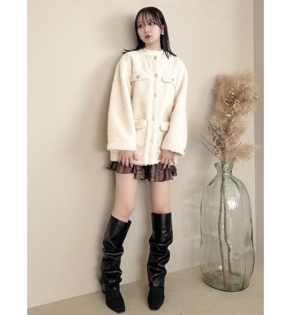 dazzlin「ボアフレンチブルゾン」|ブルゾン・スタジャン|