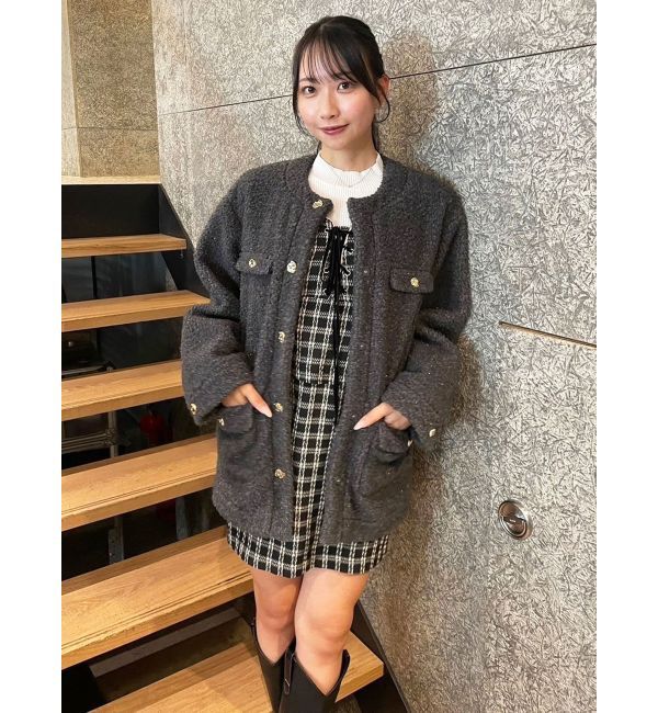 dazzlin「ボアフレンチブルゾン」|ブルゾン・スタジャン|