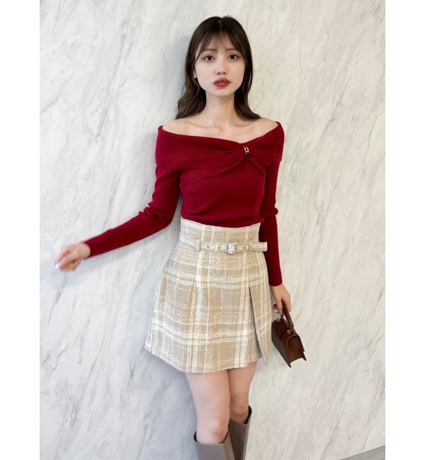 dazzlin「ツイストパーツニットトップス」|ニット・セーター|