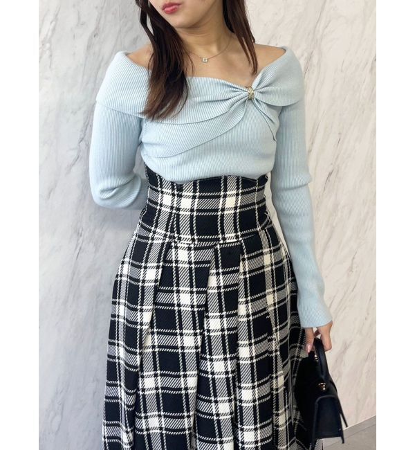 dazzlin「ツイストパーツニットトップス」|ニット・セーター|