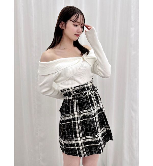 dazzlin「ツイストパーツニットトップス」|ニット・セーター|