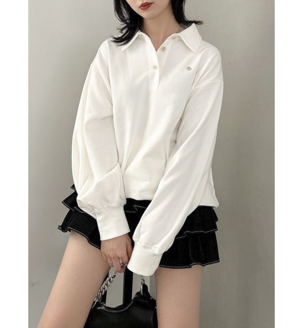 dazzlin「【POLO BCS コラボ】ポロカラーオーバーサイズスウェット」|スウェット・ジャージ|オフホワイト