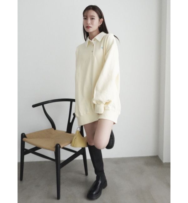 dazzlin「【POLO BCS コラボ】ポロカラーオーバーサイズスウェット」|スウェット・ジャージ|