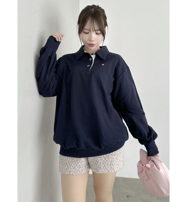 dazzlin「【POLO BCS コラボ】ポロカラーオーバーサイズスウェット」|スウェット・ジャージ|