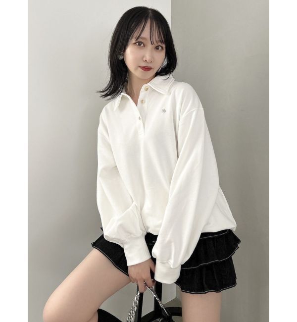 dazzlin「【POLO BCS コラボ】ポロカラーオーバーサイズスウェット」|スウェット・ジャージ|