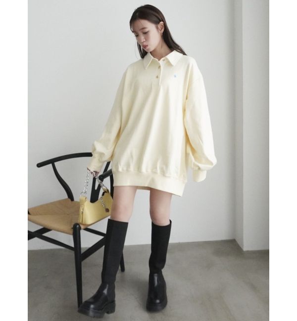 dazzlin「【POLO BCS コラボ】ポロカラーオーバーサイズスウェット」|スウェット・ジャージ|