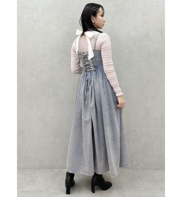 dazzlin「デニムベルトギャザーキャミワンピース」|ワンピース|