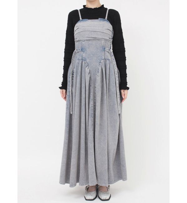 dazzlin「デニムベルトギャザーキャミワンピース」|ワンピース|