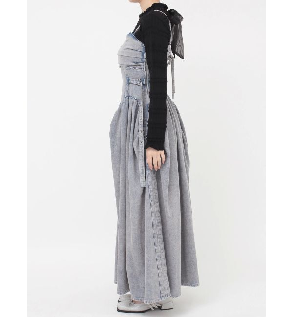 dazzlin「デニムベルトギャザーキャミワンピース」|ワンピース|