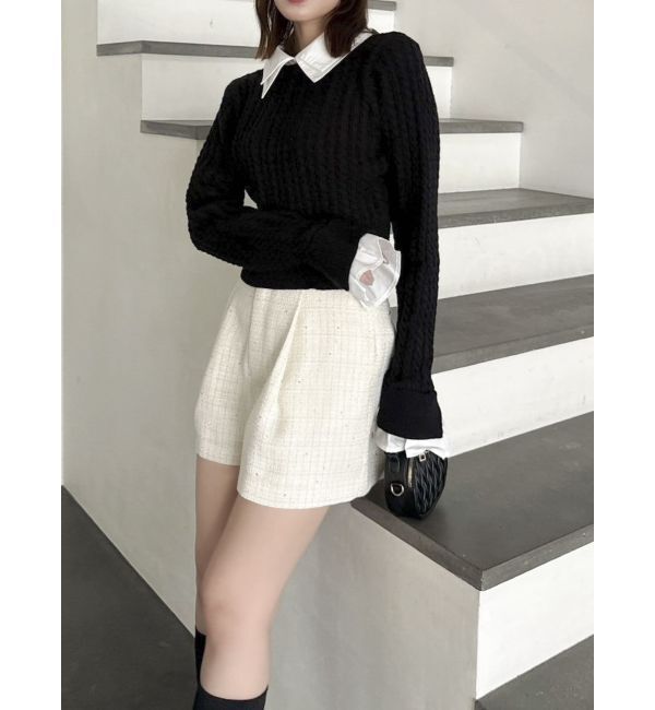 dazzlin「【セットアップ対応】ツイードタックショートパンツ」|その他|