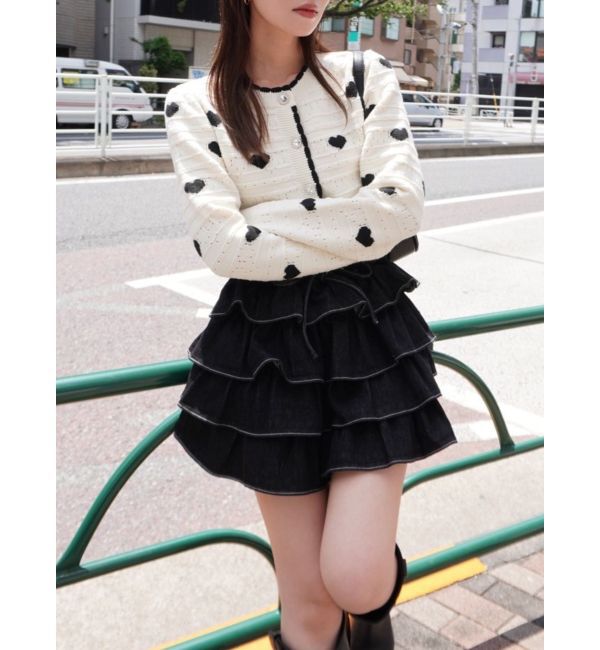 dazzlin「フリルミニスカートⅡ」|スカート|ブラック