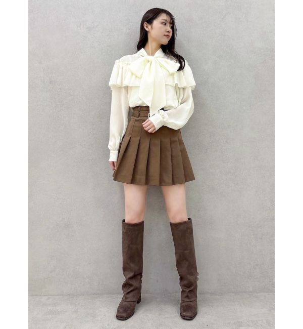 dazzlin「レースフラワーケープボウタイブラウス」|シャツ・ブラウス|