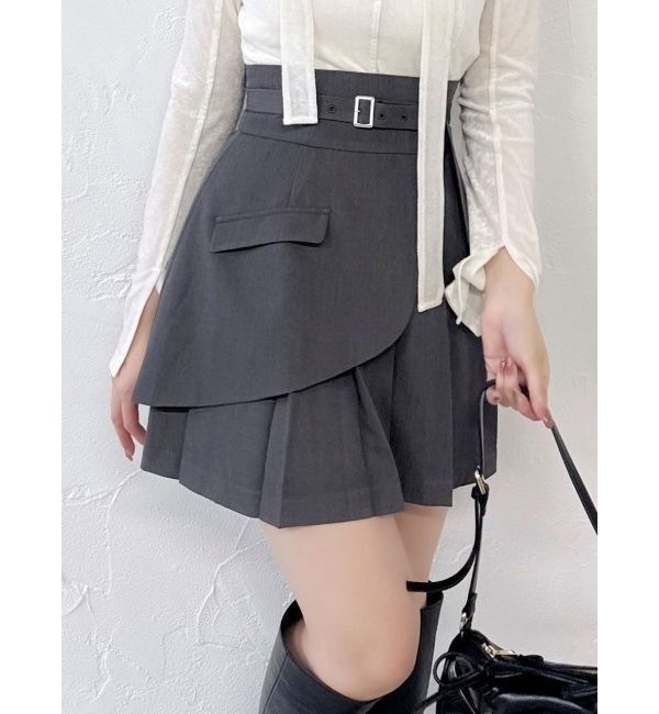 dazzlin「レイヤードプリーツミニスカート」|スカート|