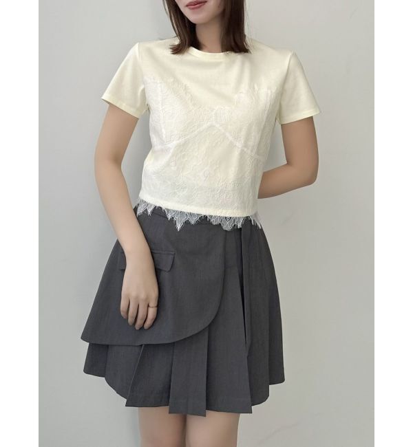 dazzlin「レイヤードプリーツミニスカート」|スカート|