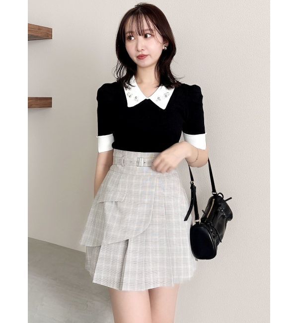 dazzlin「レイヤードプリーツミニスカート」|スカート|