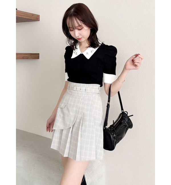 dazzlin「レイヤードプリーツミニスカート」|スカート|