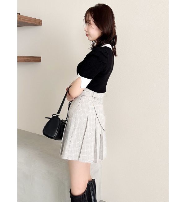 dazzlin「レイヤードプリーツミニスカート」|スカート|