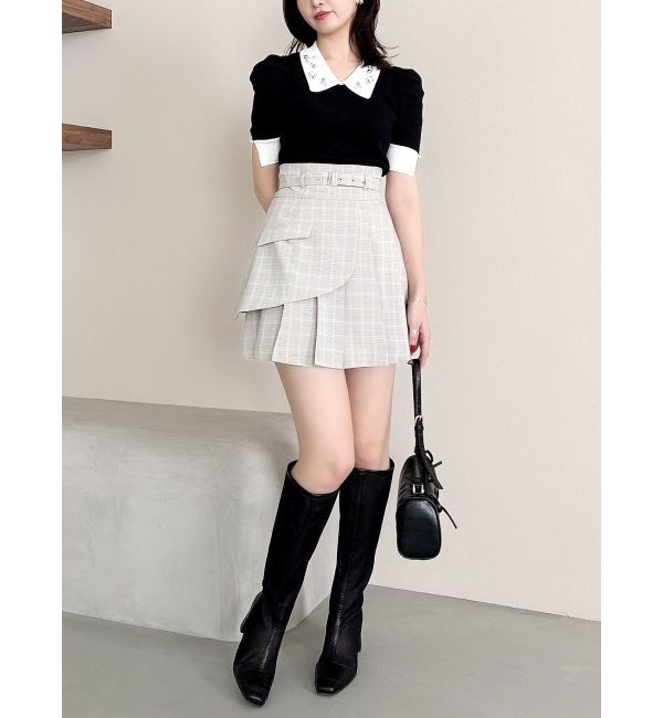 dazzlin「レイヤードプリーツミニスカート」|スカート|