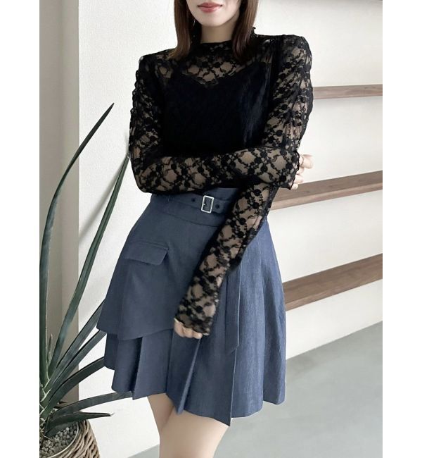 dazzlin「レイヤードプリーツミニスカート」|スカート|