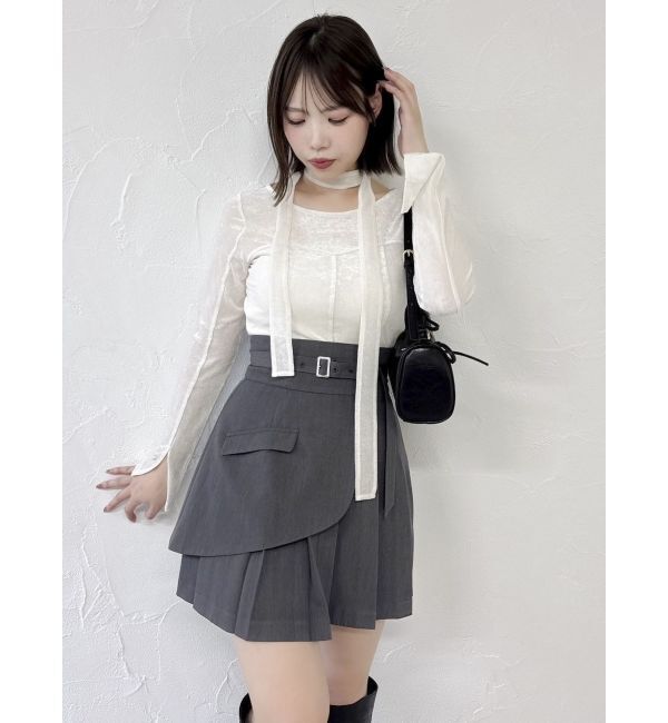 dazzlin「レイヤードプリーツミニスカート」|スカート|
