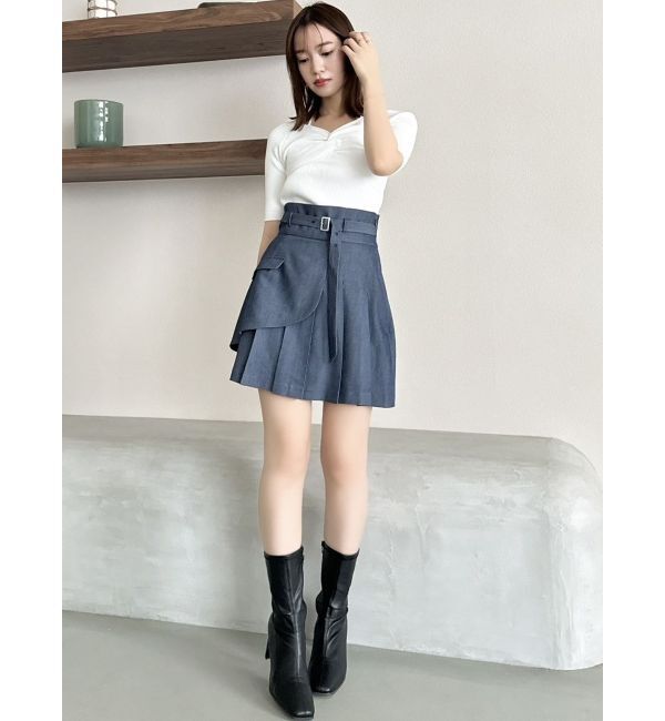 dazzlin「レイヤードプリーツミニスカート」|スカート|