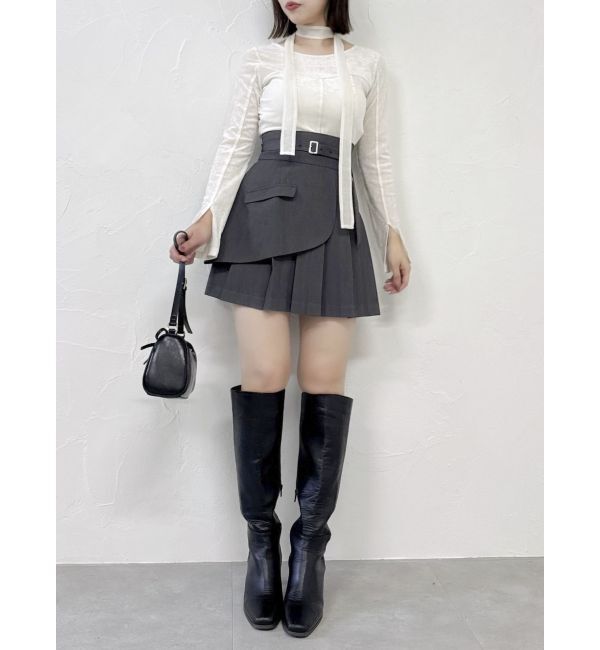 dazzlin「レイヤードプリーツミニスカート」|スカート|