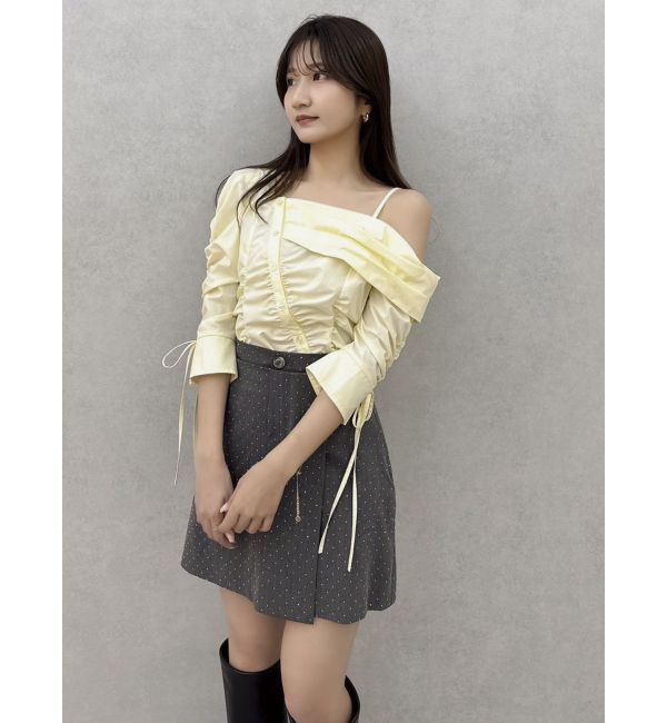 dazzlin「【セットアップ対応】レイヤーハイウエストミニスカート」|スカート|