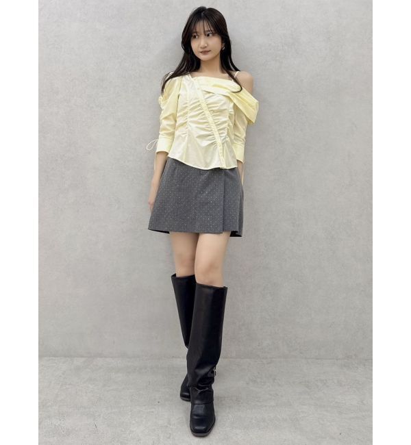 dazzlin「【セットアップ対応】レイヤーハイウエストミニスカート」|スカート|