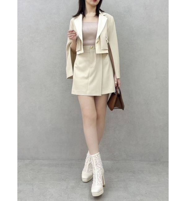 dazzlin「【セットアップ対応】レイヤーハイウエストミニスカート」|スカート|