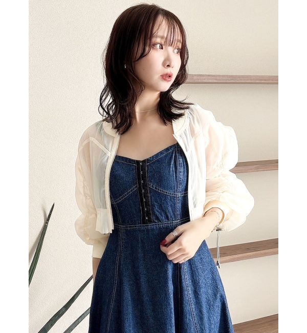 dazzlin「ドロストギャザーシアーブルゾン」|ブルゾン・スタジャン|