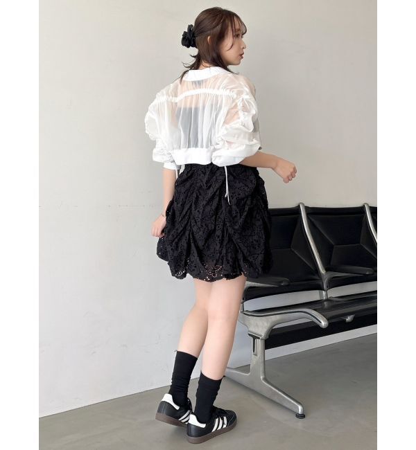 dazzlin「ドロストギャザーシアーブルゾン」|ブルゾン・スタジャン|