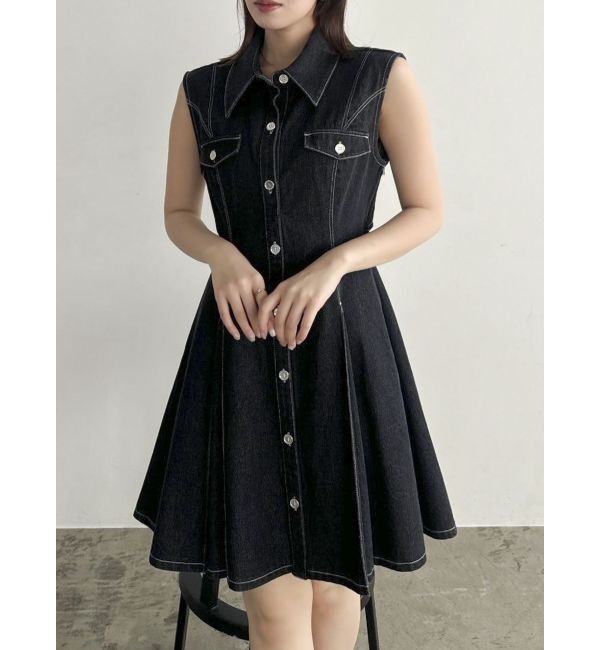 dazzlin「スイッチングタックミニワンピース」|ワンピース|