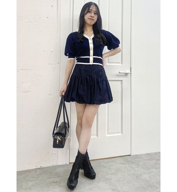 dazzlin「半袖マリンカーデトップス」|カーディガン|