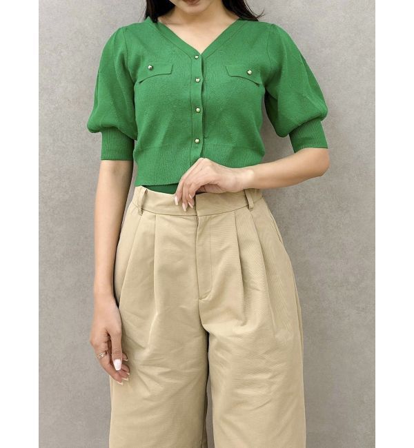 dazzlin「半袖マリンカーデトップス」|カーディガン|