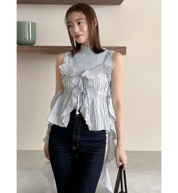 dazzlin「2WAYフルイドペプラムビスチェ」|キャミソール|