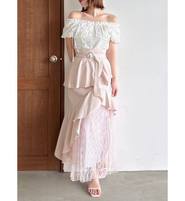 dazzlin「2WAYバルーンスリーブコットンレースブラウス」|シャツ・ブラウス|