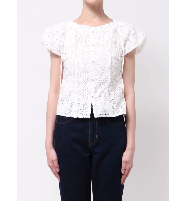 dazzlin「2WAYバルーンスリーブコットンレースブラウス」|シャツ・ブラウス|