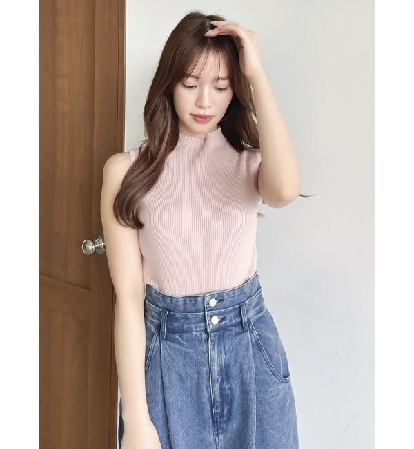 dazzlin「コンパクトノースリニットトップス」|ニット・セーター|