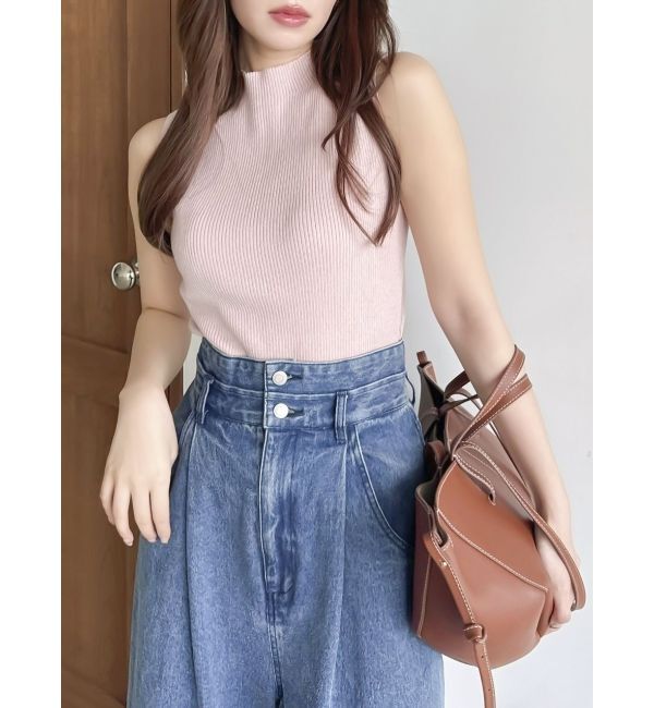 dazzlin「コンパクトノースリニットトップス」|ニット・セーター|