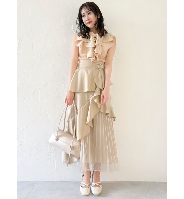 dazzlin「ビッグラッフルタイニット」|ニット・セーター|