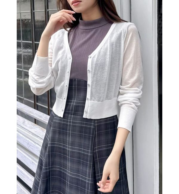dazzlin「ラメシアーシンプルニットカーディガン」|カーディガン|