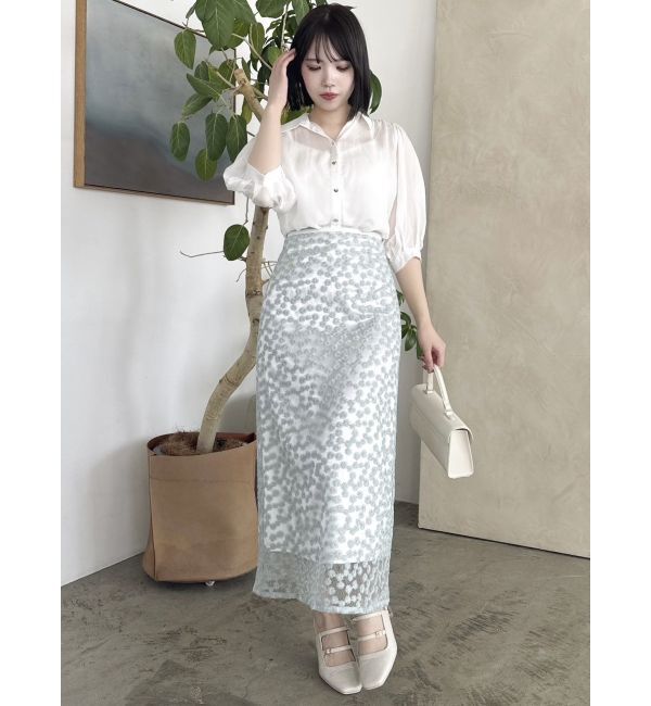 dazzlin「【藤井サチコラボ】マーガレットフラワータイトスカート」|スカート|